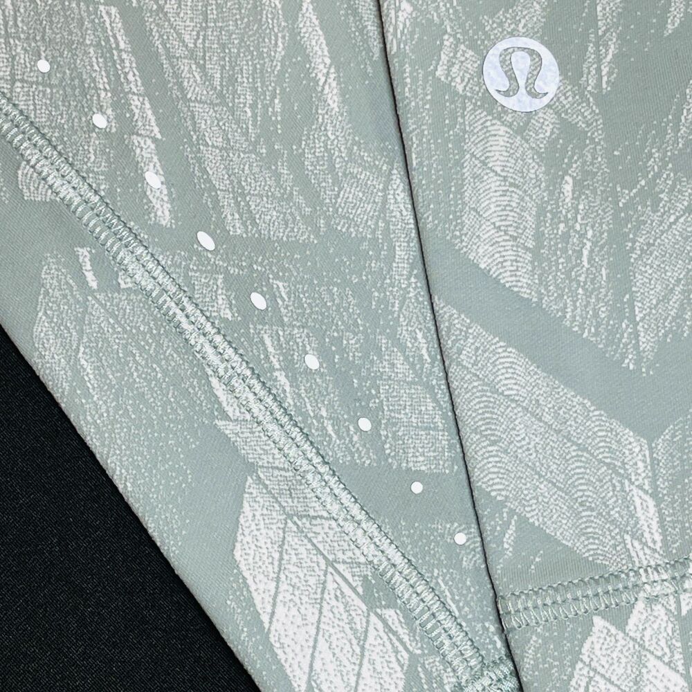 ~ NEW! Sz 4 Lululemon Swift Speed High-Rise Crop, 21" Light Gray Green Blue Lulu - Picture 14 of 16